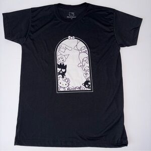 Hello Kitty Sanrio Graphic Tee Black Kawaii Character Shirt Size M